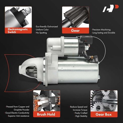 A-Premium Starter Motor Compatible with Hyundai Tucson 2010-2015, Sonata 2015-2019, Santa Fe Sport 2017-2018 & Kia Optima Sorento 2016-2020, 2.0L 2.4L, 12V 1.2 KW 10-Teeth Clockwise in Saudi Arabia