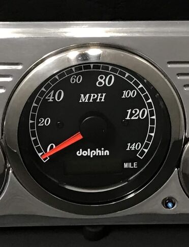 Dolphin Gauges 1937-1938 Chevy Car 5 Gauge Dash Panel - GPS - Programmable - Black in Saudi Arabia