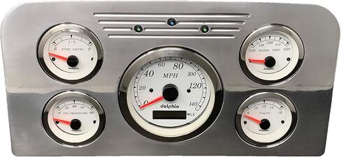 Dolphin Gauges Compatible with 1937 1938 Ford Truck 5 GPS Gauge Dash Cluster Panel Set White in Saudi Arabia