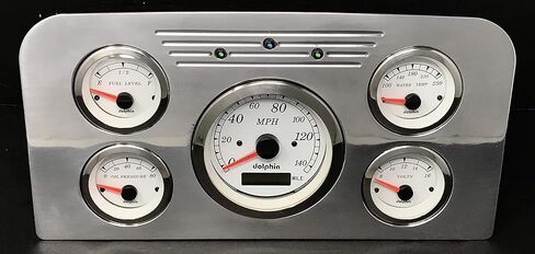 Dolphin Gauges Compatible with 1937 1938 Ford Truck 5 GPS Gauge Dash Cluster Panel Set White in Saudi Arabia