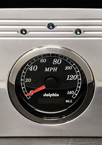 Dolphin Gauges Compatible with 1937 1938 Ford Truck 5 GPS Gauge Dash Cluster Panel Set Black in Saudi Arabia