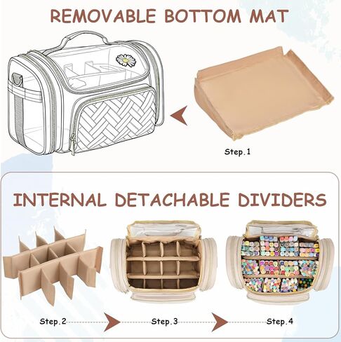 حقيبة تنظيم أقلام التحديد الكبيرة تحمل ما يصل إلى 300 حقيبة حمل للتخزين مع حزام كتف (حقيبة فقط) (أسود) in Kuwait