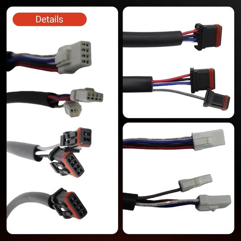 Handlebar Switch Extension Wiring Harness NHCX-CB14 Compatible with Harley-Davidson Touring Electra Glide Road Glide Road King Street Glide 2014-Up Replaces CAN Bus Plug-N Kit in Saudi Arabia