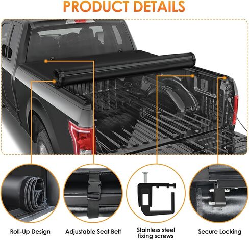 غطاء تونيو للشاحنة الناعمة القابلة للطي من Nilight متوافق مع Jeep Gladiator JT 2020 2021 2022 2023 2024 2025,5ft in Saudi Arabia
