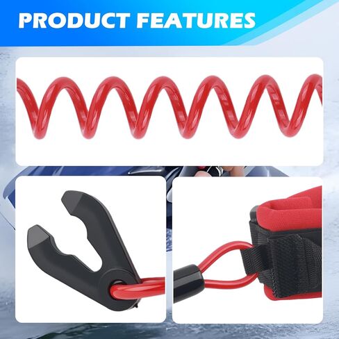 Wrist Boat Kill Switch Lanyard,Boat Kill Switch Wrist Strap with Engine Satety Stop Tether,Kills Switches for Boats Accessories Replace EW2-68348-00-00 Compatible with Yamaha VX in Saudi Arabia