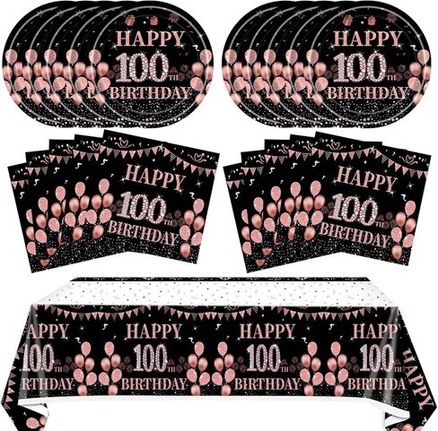 41Pcs 21st Birthday Party Supplies for 21 Years Tableware Table Decorations Plastic Tablecloth Rose Gold 21st Birthday Plates Napkins Dinnerware for Sweet Girls 21 Years Old Party Favor in Kuwait