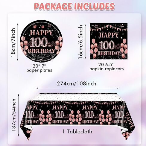 41Pcs 21st Birthday Party Supplies for 21 Years Tableware Table Decorations Plastic Tablecloth Rose Gold 21st Birthday Plates Napkins Dinnerware for Sweet Girls 21 Years Old Party Favor in Kuwait