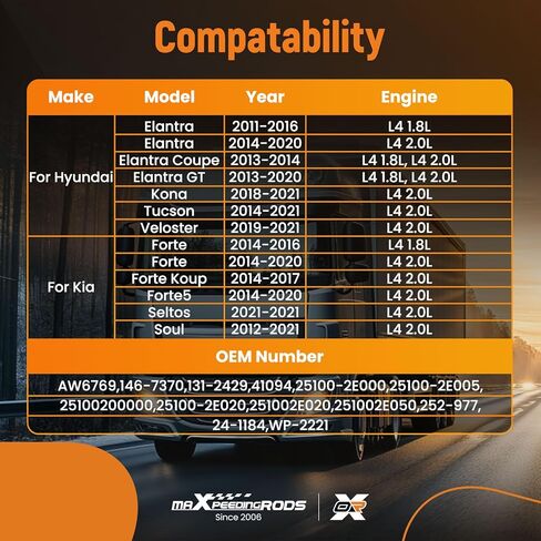 مضخة مياه المحرك maxpeedingrods AW6769 لسيارة Hyundai Elantra Kona Tucson Veloster 2011-2021 لسيارة Kia Forte Soul 2012-2021 L4 1.8L 2.0L بديل 146-7370 131-2429 in Saudi Arabia