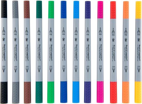Royal & Langnickel - 36pc Dual Tip Waterbased Artist Markers - Brush Tip and Fineliner in Saudi Arabia