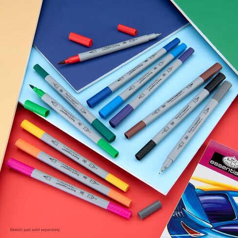 Royal & Langnickel - 36pc Dual Tip Waterbased Artist Markers - Brush Tip and Fineliner in Saudi Arabia