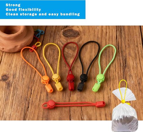 6Pcs Reusable Clay Bag Ties, Adjustable Elastic Pottery Tool Straps for Sealing & Organizing Air-Dry Clay Bags, Must-Have Sculpting Studio Accessories in Saudi Arabia