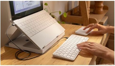 Logitech Casa Pop Up Desk Laptop Stand, Keyboard & Touchpad - Green/Black | Laptop stand, Bluetooth keyboard, touchpad, USB C charging, for Laptop/MacBook (10" to 17"), Windows, MacOS, Chrome OS in Kuwait