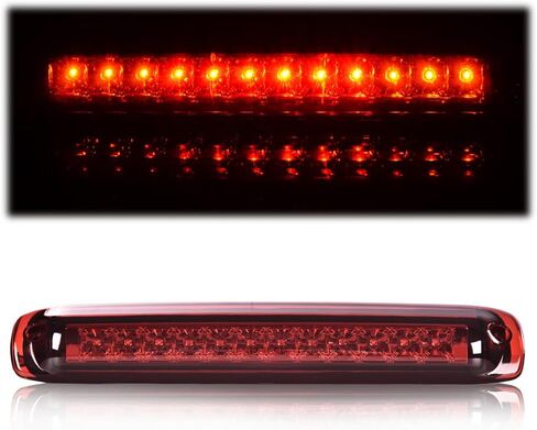 ANDPLAY LED الثالث الذيل الثالث مصابيح البضائع ضوء الفرامل متوافق مع تشيفي سيلفرادو جي إم سي سييرا 1500 2500 3500 1999 2000 2001 2002 2003 2004 2005 2006 عدسة حمراء in Kuwait