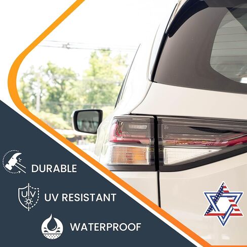 Magnet Me Up Magen David Star Shaped Combo American and Israeli Flag Magnet Decal, 4.5x5 in, Heavy Duty Automotive Magnet for Car, Truck, Or Any Magnetic Surface, Support and Stand United with Israel in Saudi Arabia