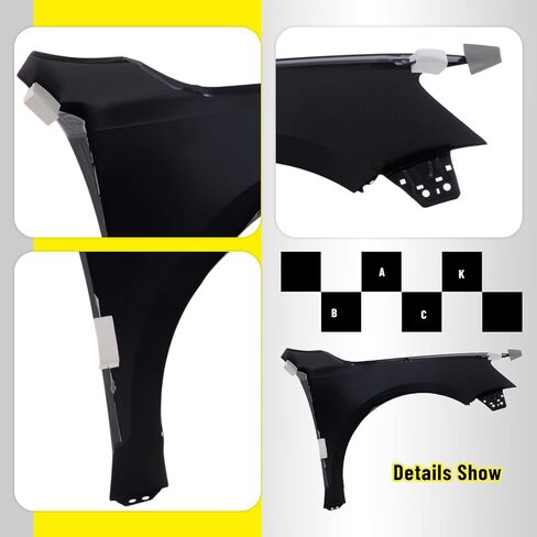 CarPartsDepot Front Fender For 2011-2018 VOLKSWAGEN Jetta W/O Side Marker Lamp Hole (Driver Side) in Saudi Arabia