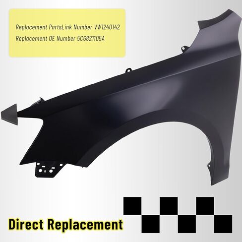 CarPartsDepot Front Fender For 2011-2018 VOLKSWAGEN Jetta W/O Side Marker Lamp Hole (Driver Side) in Saudi Arabia