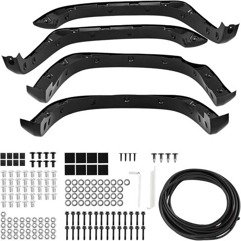 PHILTOP Fender Flare، متوافق مع مجموعة مشاعل العجلات السوداء غير اللامعة 2014-2021 Tundra القابلة للطلاء - 4 قطع in Kuwait