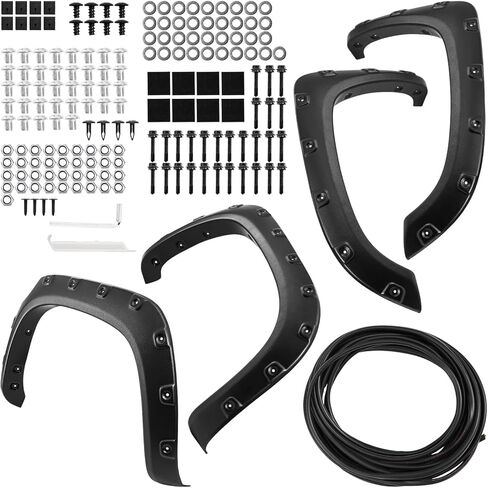 PHILTOP Fender Flare، متوافق مع مجموعة مشاعل العجلات السوداء غير اللامعة 2014-2021 Tundra القابلة للطلاء - 4 قطع in Kuwait