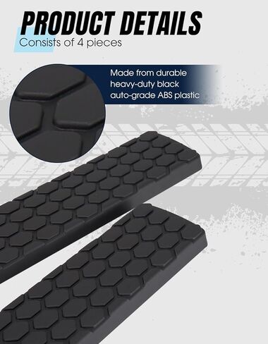 Running Board Step Pad Replacement for 2009–2018 Dodge RAM 1500, 2500, 3500, 4500, 5500 Crew Cab -Slip-Proof Bar Pads & Plastic Covers – Fits OEM Oval Nerf Bars Side Step Replacement Kit in Kuwait