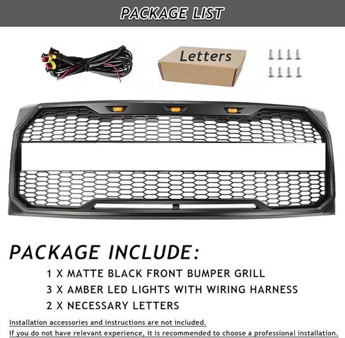 Bewild المصد الأمامي مصبغة هود شواء مع أضواء LED يصلح ل 2009-2014 فورد F150 F-150 بيك اب تعديل شبكة أمامية مصبغة الجمعية in Kuwait