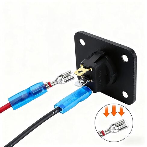 12 فولت 20 أمبير مقاوم للماء أزرق مستدير مضاء على إيقاف SPST LED مفتاح الروك تبديل لوحة التبديل للسيارات والشاحنات والقوارب، مجموعتان Gytovvvz in Kuwait