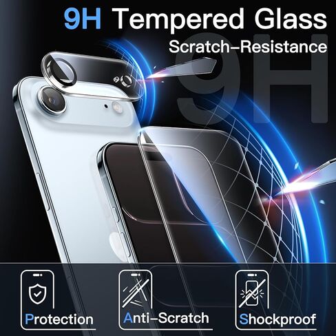 JETech Screen Protector for iPhone 12 Pro 6.1-Inch with Camera Lens Protector, Tempered Glass Film, 2-Pack Each in Saudi Arabia