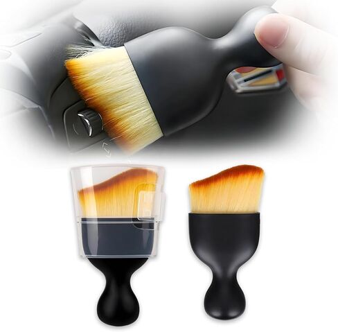 4PCS Car Interior Dust Brush,Soft Microfiber Bristles, Car Detailing Brush Cleaning Brush, Dust Brush Car Interior Cleaning Tool for Car Vents, Dashboards, and Home Use in Kuwait