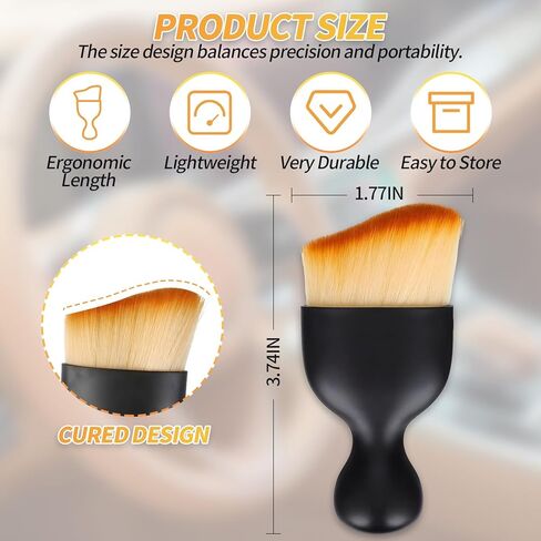 4PCS Car Interior Dust Brush,Soft Microfiber Bristles, Car Detailing Brush Cleaning Brush, Dust Brush Car Interior Cleaning Tool for Car Vents, Dashboards, and Home Use in Kuwait