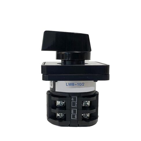 Electric LW8-10/2 ON-Off-ON Changeover Rotary Cam Switch 660V 10A 2 Poles 3 Position 8 Terminals Silver Contact in Kuwait