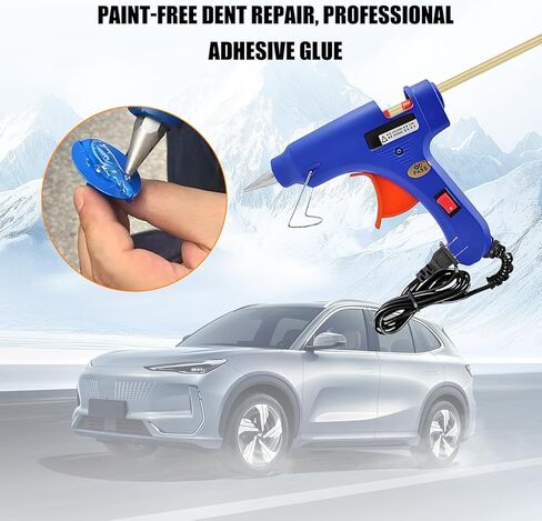 32PCS/Set Car Dent Puller Kit, Paintless Vehicle Remover Pull Tools with 18 Taps 5 Glue and Glue Gun Scraper, Automotive Dent Lifter Repair Removal Set Accessories, Universal Fit in Saudi Arabia