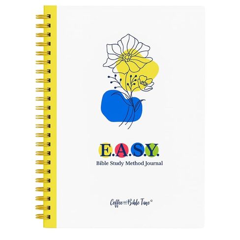 Coffee and Bible Time EASY Bible Study Method Notebook – Spiral-Bound Christian Journal for Women & Men, Scripture Study Companion to Easy Bible Study Method Book, 8x6 Bible Study Journal in Saudi Arabia