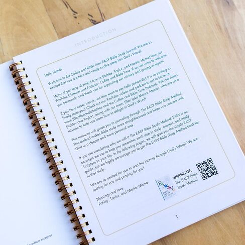 Coffee and Bible Time EASY Bible Study Method Notebook – Spiral-Bound Christian Journal for Women & Men, Scripture Study Companion to Easy Bible Study Method Book, 8x6 Bible Study Journal in Saudi Arabia