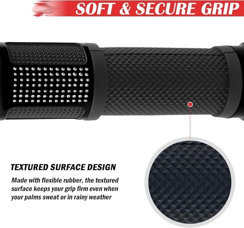 2PCS Motorcycle Grips Non-Slip,Stylish 1" & 7/8" Handlebar Grips,Aluminum Alloy & Rubber Dirt Bike Grip Motorcycle Accessories for Motorcycles Bicycles Off-Road Vehicles (Blue) in Saudi Arabia