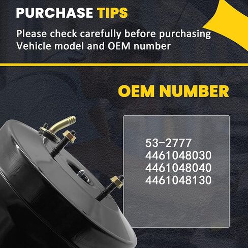 Vacuum Power Brake Booster 53-2777 Compatible with Lexus RX300 1999 2000 2001 2002 3.0L without Master Cylinder 4461048040 in Saudi Arabia