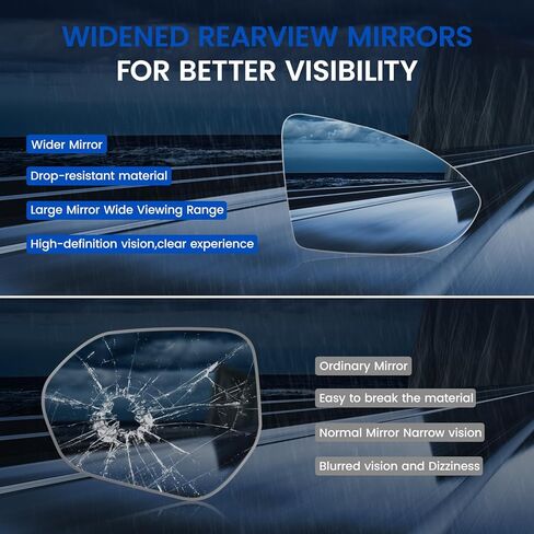 Passenger Right Side Mirror Glass Compatible With Volkswagen VW 2015-2021 Golf Golf GTI 2019-2021 Jetta 2017-2019 Golf Alltrack 2015-2019 Golf R Golf SportWagen Right Side Mirror Convex Glass in Saudi Arabia