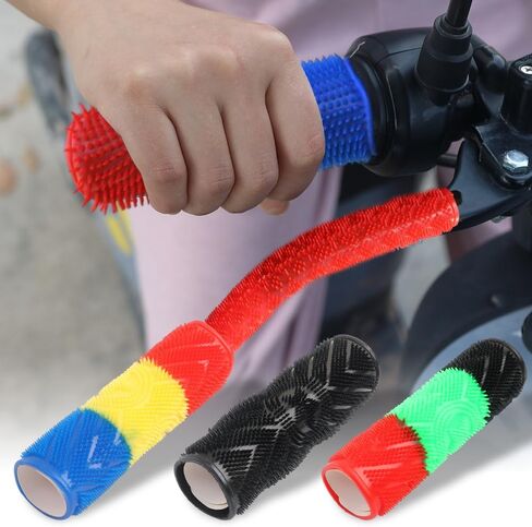 4pcs Motorcycle Brake Cover Kit Non-slip Universal Electric Bicycle Rubber Handlebar Cover Modification Accessories (Black Red) in Saudi Arabia