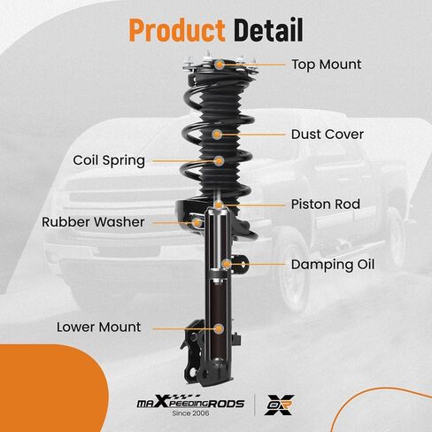 maXpeedingrods 2Pc Front Struts for Honda CR-V 2007-2014, 272492 272491 Shock Absorber Complete Struts with Coil Spring Assembly in Saudi Arabia