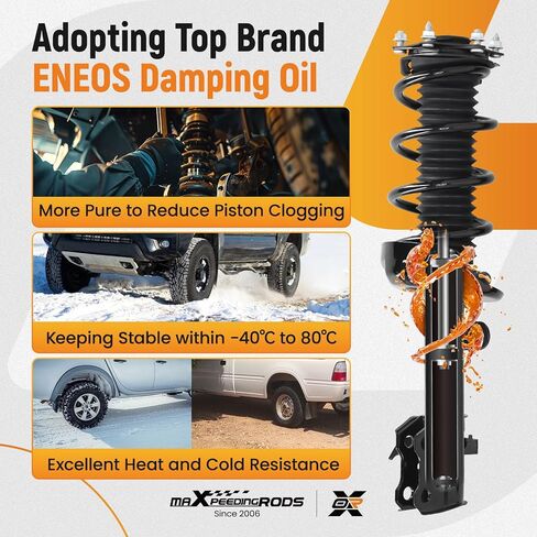 maXpeedingrods 2Pc Front Struts for Honda CR-V 2007-2014, 272492 272491 Shock Absorber Complete Struts with Coil Spring Assembly in Saudi Arabia