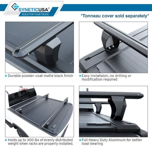 Syneticusa HD Adjustable Crossbar Truck Bed Towers Heavy Duty Cargo Rack Compatible with F150 Ram Silverado Tundra Titan in Saudi Arabia