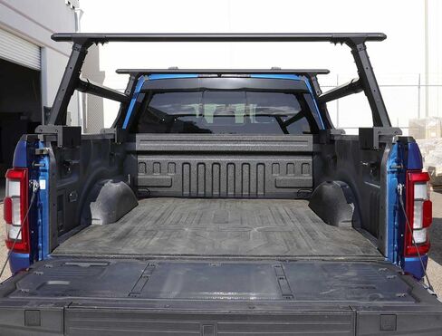 Syneticusa Adjustable Truck Bed Rack – Heavy Duty Overland Cargo System with Crossbars & Molle Panels, Fits 6.5ft–8ft Pickup Beds in Saudi Arabia