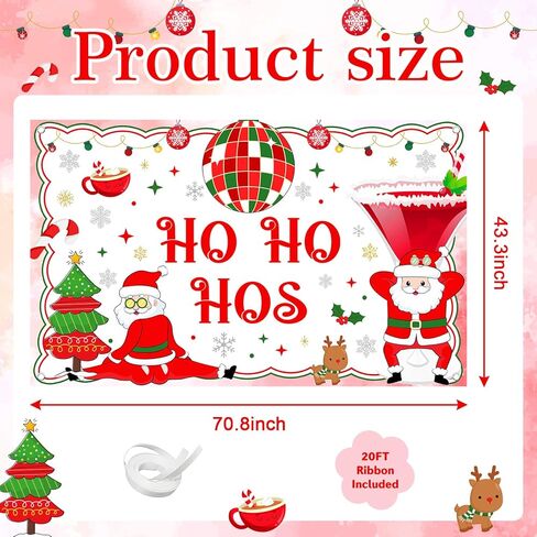 لافتة زينة حفلات عيد الميلاد من Avezano Friendsmas، هناك بعض Ho Ho Hos في هذا المنزل حفلة سانتا الساخنة للفتيات العازبة وخلفية صورة عيد الميلاد in Saudi Arabia