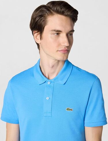 Lacoste Men's Discontinued Classic Pique Slim Fit Short Sleeve Polo Shirt, Nocturnal Blue Heathered, XXXXL in Saudi Arabia