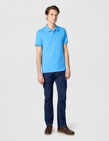 Lacoste Men's Discontinued Classic Pique Slim Fit Short Sleeve Polo Shirt, Nocturnal Blue Heathered, XXXXL in Saudi Arabia