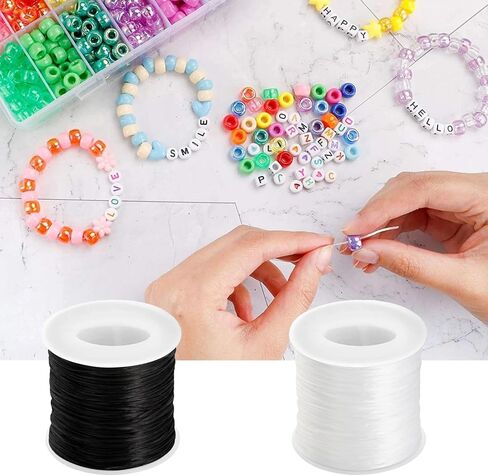 Crystal Elastic Beading String Transparent Jewelry Making Cord Durable DIY Craft Line for Bracelets and Handcraft Projects in Saudi Arabia