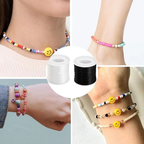 Crystal Elastic Beading String Transparent Jewelry Making Cord Durable DIY Craft Line for Bracelets and Handcraft Projects in Saudi Arabia