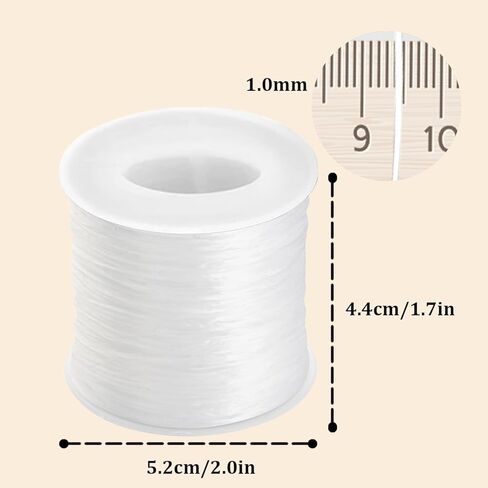 Crystal Elastic Beading String Transparent Jewelry Making Cord Durable DIY Craft Line for Bracelets and Handcraft Projects in Saudi Arabia
