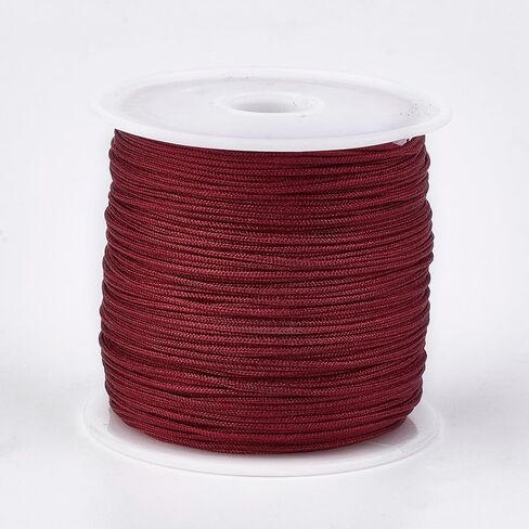 45M Nylon String for Bracelets 0.8mm Nylon Thread Chinese Knotting Cord Thread for DIY Braided Bracelet Necklace Beading Craft Wind Chime Macrame Craft, Yellow in Saudi Arabia