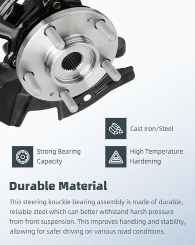 SCITOO 1 x Front Left Side Steering Knuckle & Wheel Bearing Hub Assembly 2011 2012 2013 For Hyundai Sonata,Without Sport Suspension,698-465 2.4L in Saudi Arabia