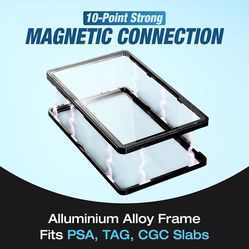 (3 عبوات) SellCCG PSA Slab Case واقي بطاقات متدرج PSA، TAG & CGC معدن مغناطيسي للحماية من الأشعة فوق البنفسجية زجاج عرض واقي صندوق ممتص للصدمات in Kuwait