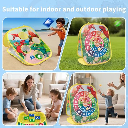 لعبة Bean Bag Toss Game ألعاب داخلية وخارجية للأطفال الصغار ألعاب الديناصورات ألعاب حفلات الكرنفال العائلية للأولاد والبنات 3 4 5 6 7 8 9 سنوات هدايا عيد ميلاد خارج الفناء الخلفي ألعاب حديقة الشاطئ in Saudi Arabia